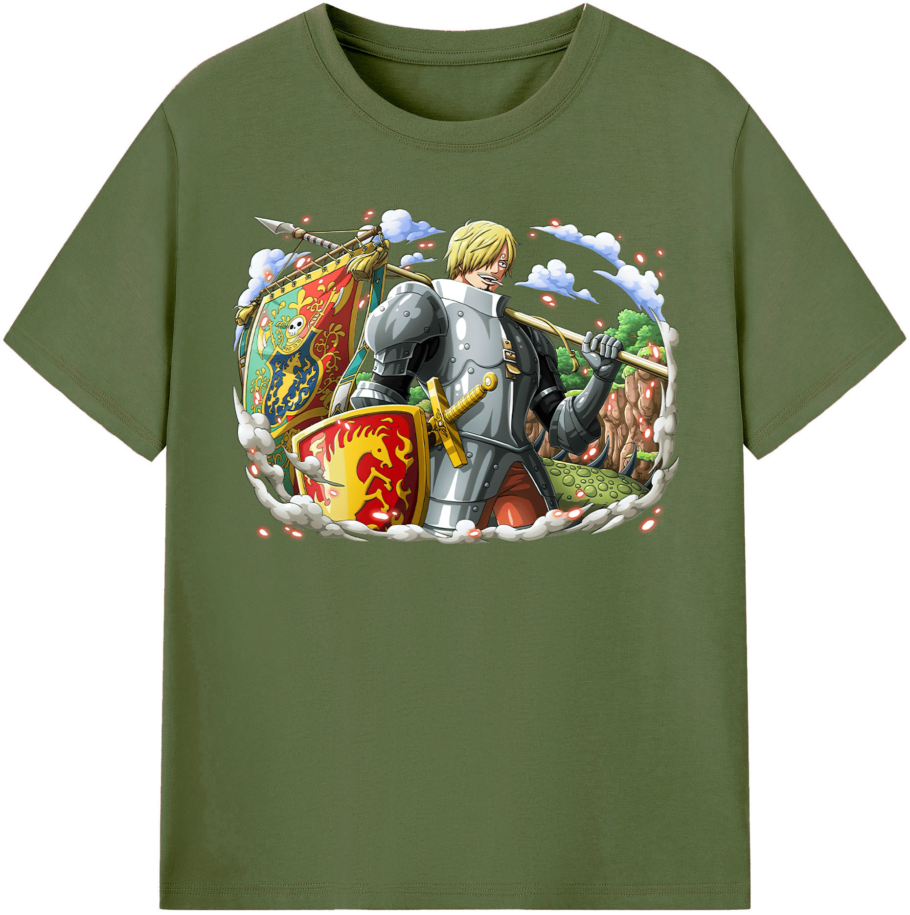 ワンピース サンジ ONE PIECE Sanji 綿100％半袖Tシャツ（フロントプリント）